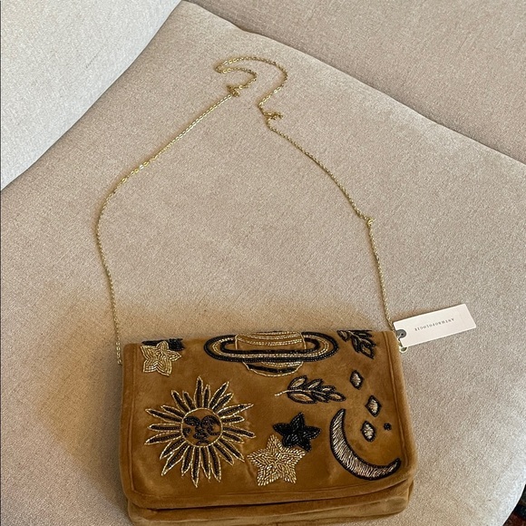 Anthropologie Celestial Velvet Clutch - Picture 4 of 9